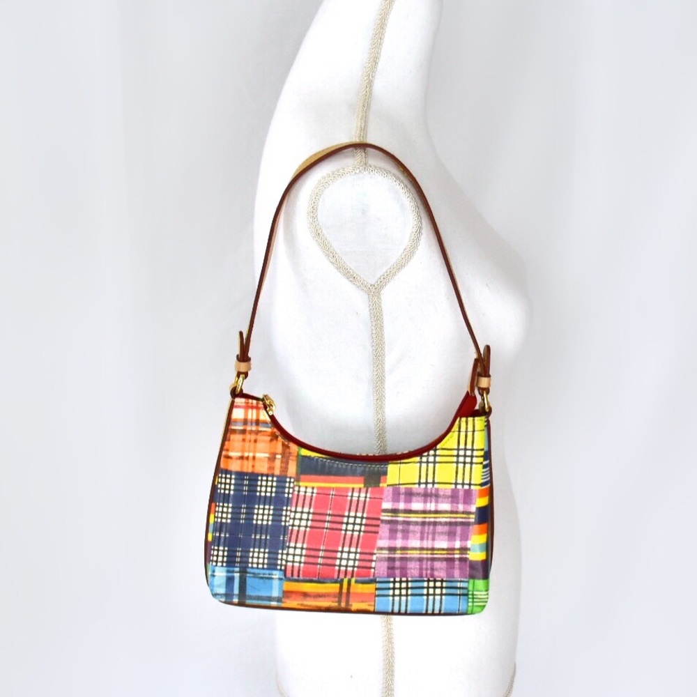 Rainbow plaid purse